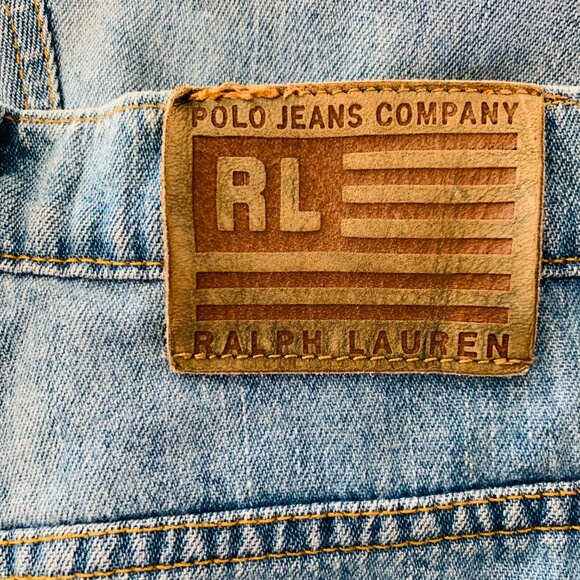 POLO JEANS COMPANY RALPH LAUREN VINTAGE Collectable Denim Maxi Circle Skirt - Picture 4 of 10